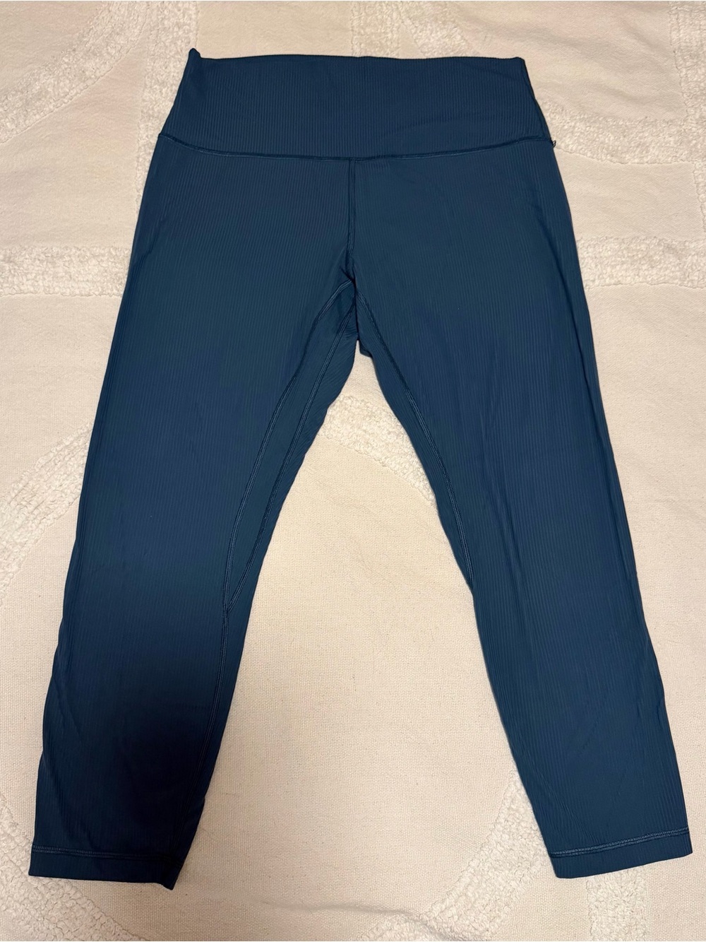 Lululemon athletica Navy Ribbed Capri Leggings size 12